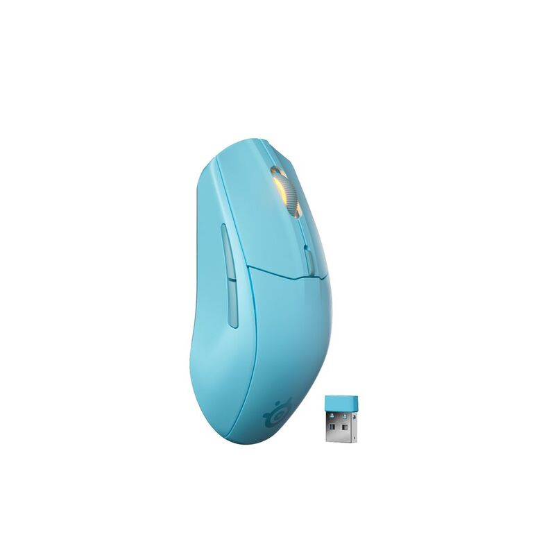 Wireless Gaming Mouse - Steelseries Rival 3 Gen 2  Aqua | Color: Blue | 2.4GHz wireless and Bluetooth