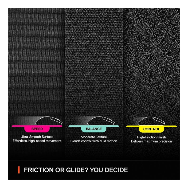 Gaming Mousepad - SteelSeries QcK XL | Extra Density for a Smooth Glide| Performance Balance | Non-Slip Neoprene Rubber Base | Low-Profile Edge Stitching