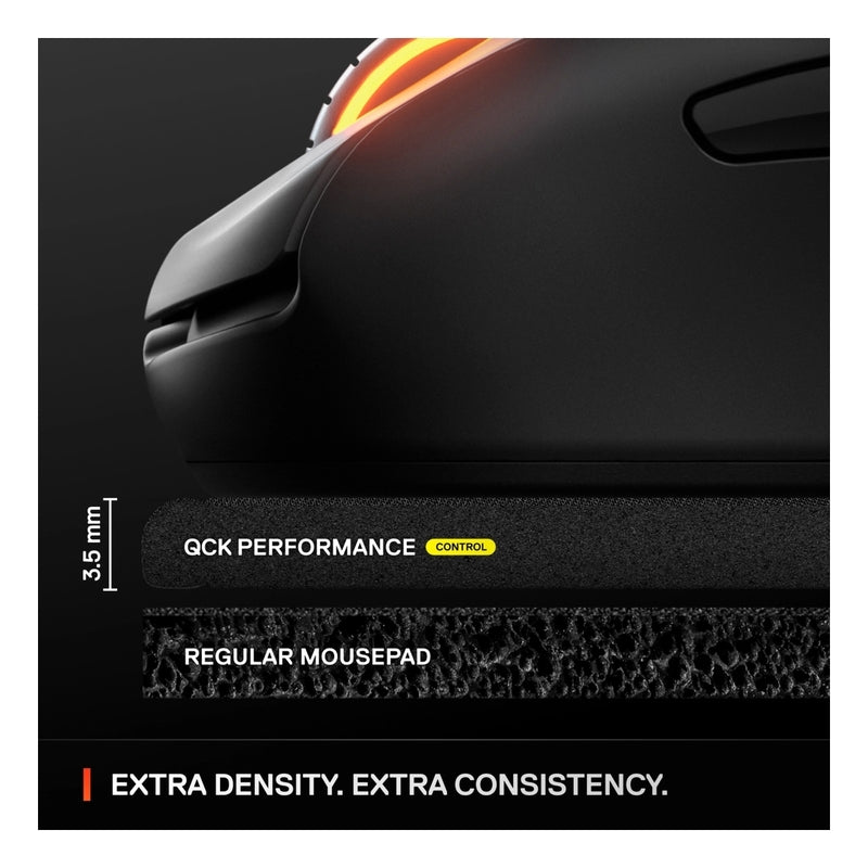 Gaming Mousepad - SteelSeries QcK XL | Extra Density for a Smooth Glide| Performance Balance | Non-Slip Neoprene Rubber Base | Low-Profile Edge Stitching