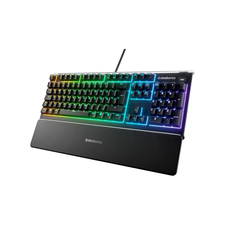 Gaming Keyboard (US English) - SteelSeries APEX 3 RGB | Whisper-Quiet Switch | Last for over 20 million keypresses | Water resistant