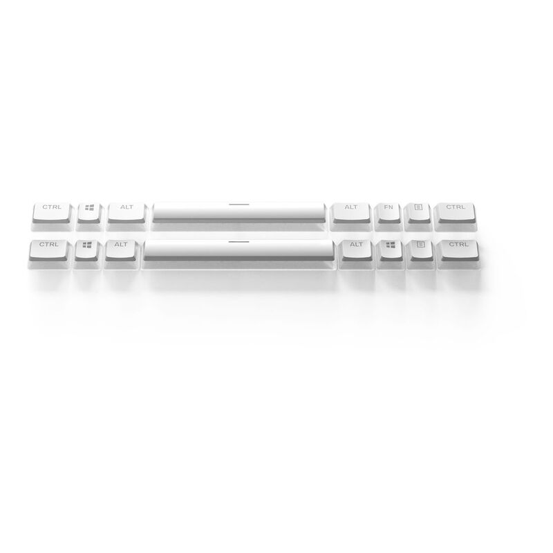 White PBT Keycaps (US English) - SteelSeries PrismCaps | With Keycap puller