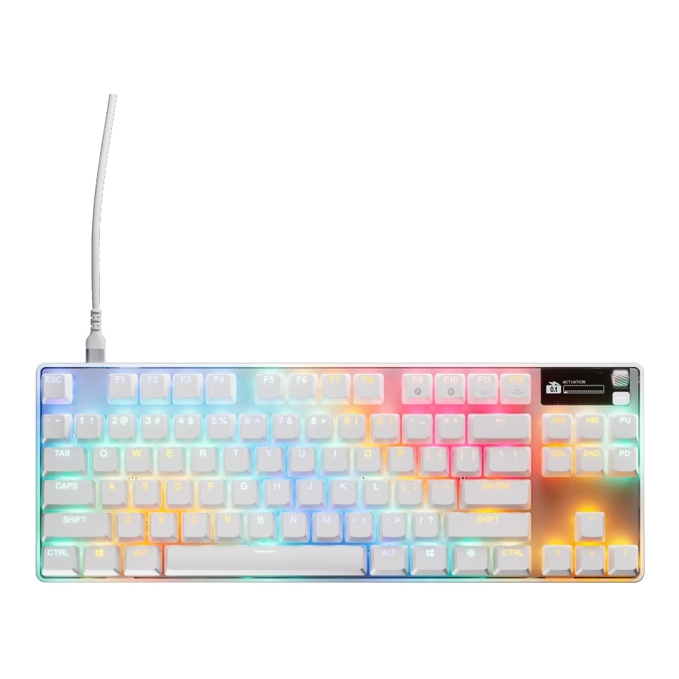 Gaming Keyboard (US Layout) - Steelseries Apex Pro Gen 3 TKL  OmniPoint 3.0 | Adjustable HyperMagnetic Switches | White