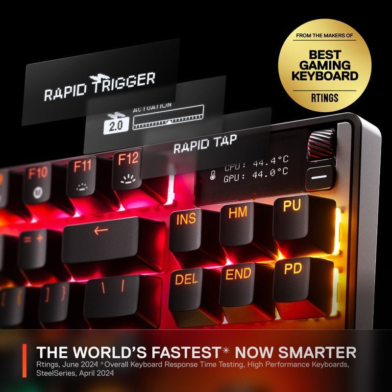 Wired Mechanical Gaming Keyboard (English Layout) - Steelseries Apex Pro Gen 3 TKL | OmniPoint 3.0 Adjustable HyperMagnetic Switches