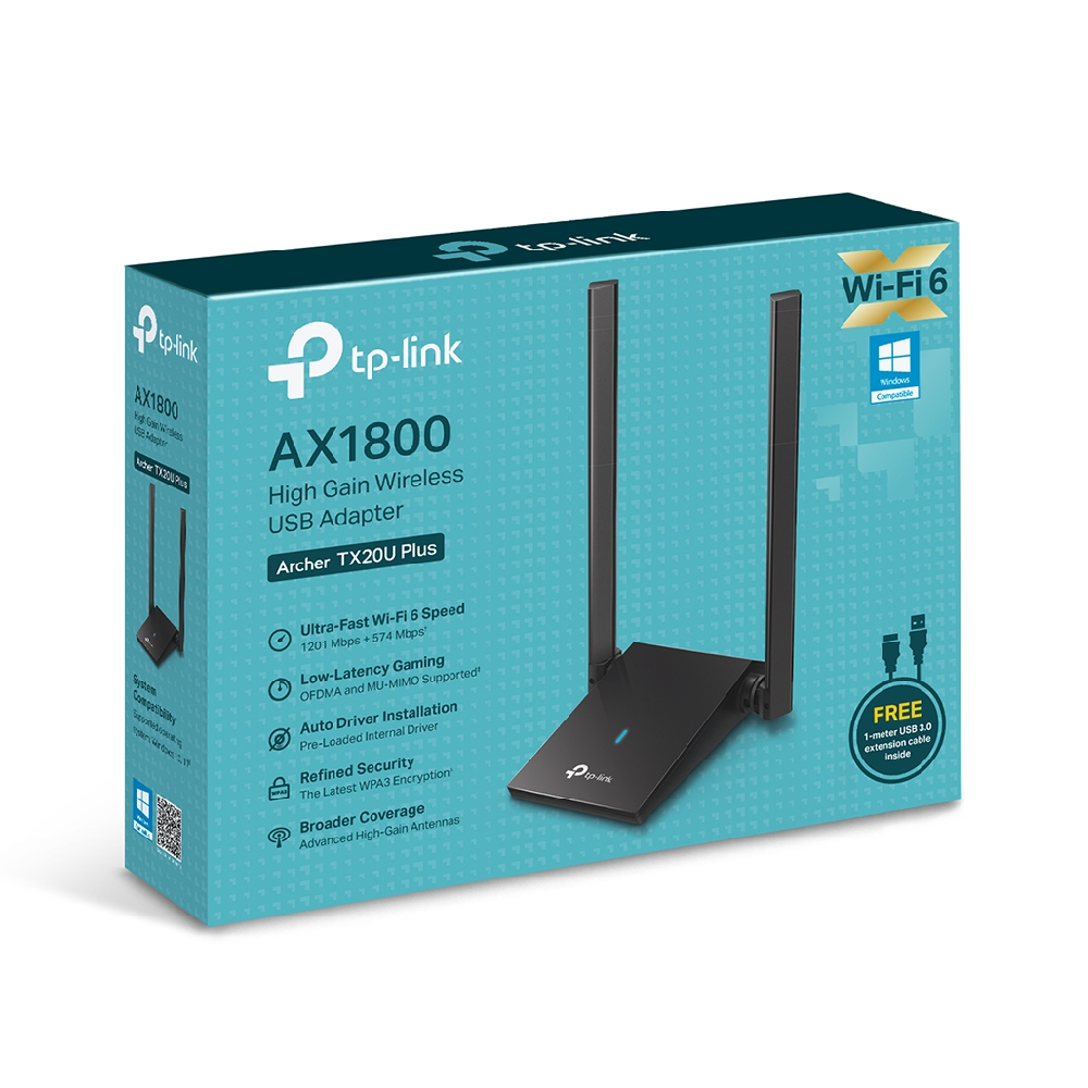 TP-Link Archer TX20U Plus AX1800 Dual Antennas High Gain Wireless USB Adapter