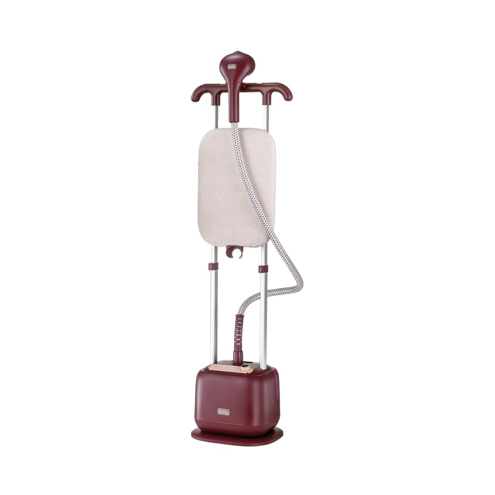 Black & Decker GSTD2450-B5 Double Pole 2400W Garment Steamer With Ironing Board 2L - Dark Red