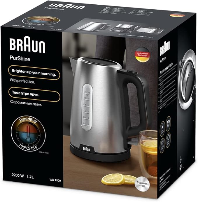 Braun Kettle WK-1500, 1.7 Liter capacity, 2200 Watts